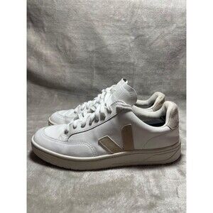 Veja V-12 Sneakers Men's Size 8 White Dune Leather With Suede Low